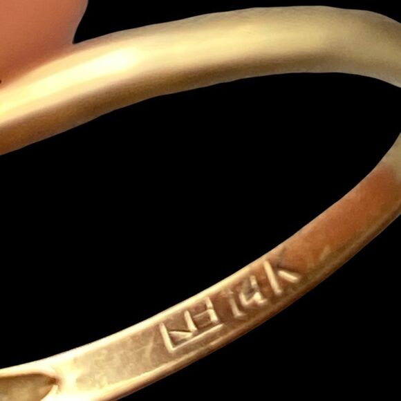 Antique 14kt gold Art Deco diamond ring appraisal included 6.75 - Picture 8 of 16